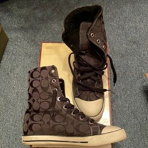 COACH Black high-top sneakers